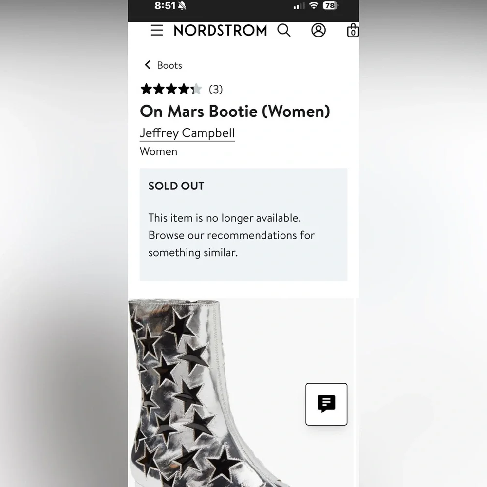 New Jeffrey Campbell On
Mars Bootie silver star western cowgirl Bowie spring - Picture 2 of 8